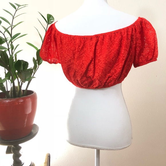 TopShop lace crop top - Picture 2 of 5